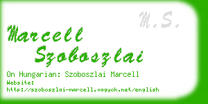 marcell szoboszlai business card